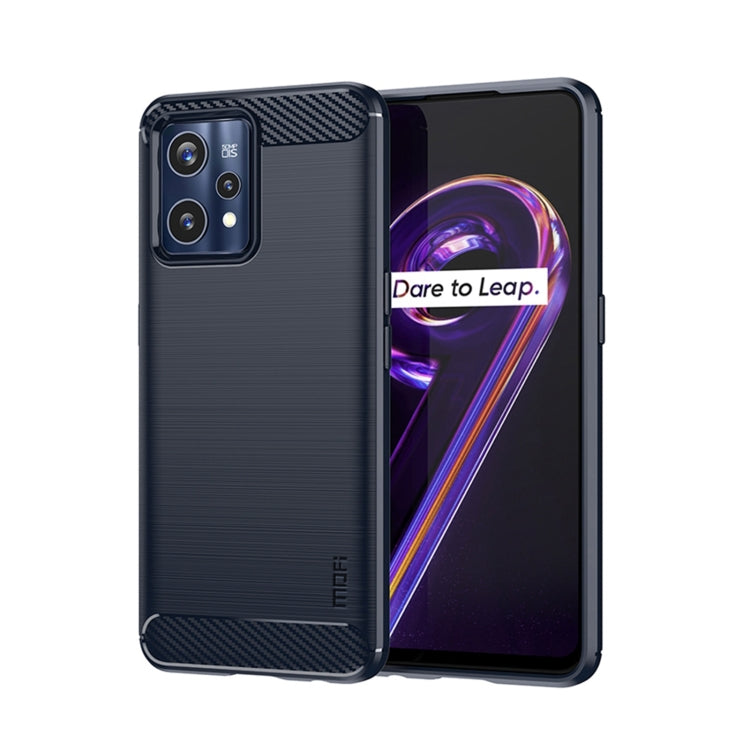For OPPO Realme 9 Pro+ MOFI Gentleness Brushed Carbon Fiber Soft TPU Case