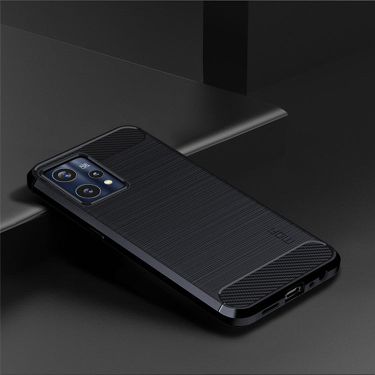 For OPPO Realme 9 Pro+ MOFI Gentleness Brushed Carbon Fiber Soft TPU Case