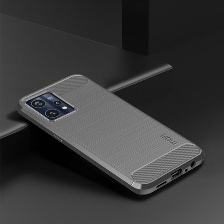 For OPPO Realme 9 Pro+ MOFI Gentleness Brushed Carbon Fiber Soft TPU Case