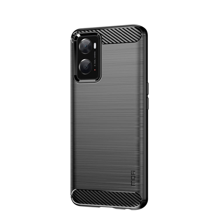 For OPPO A36 / A76 / Realme 9i MOFI Gentleness Brushed Carbon Fiber Soft TPU Case