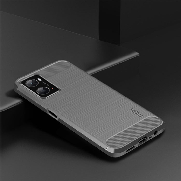For OPPO A36 / A76 / Realme 9i MOFI Gentleness Brushed Carbon Fiber Soft TPU Case