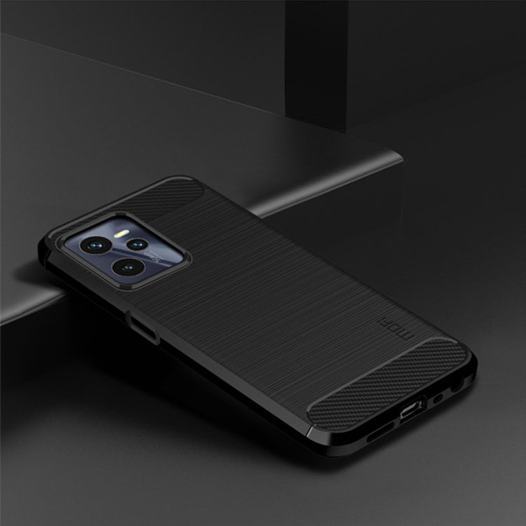 For OPPO Realme C35 MOFI Gentleness Brushed Carbon Fiber Soft TPU Case