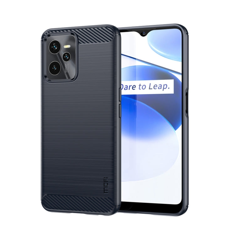 For OPPO Realme C35 MOFI Gentleness Brushed Carbon Fiber Soft TPU Case