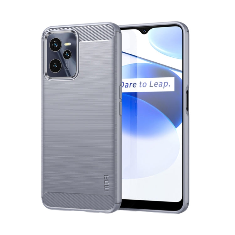 For OPPO Realme C35 MOFI Gentleness Brushed Carbon Fiber Soft TPU Case