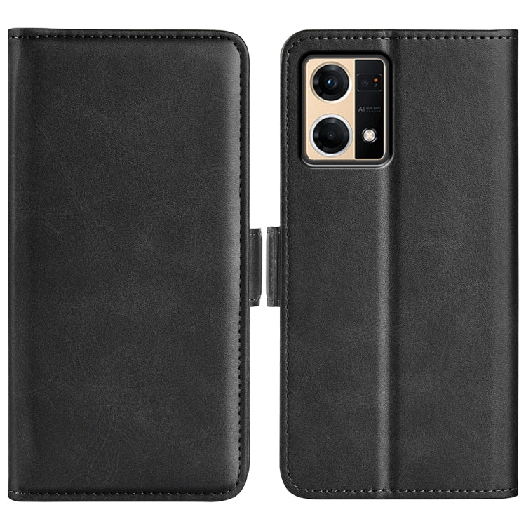 For OPPO Reno7 4G / F21 Pro 4G Dual-side Magnetic Buckle Leather Phone Case