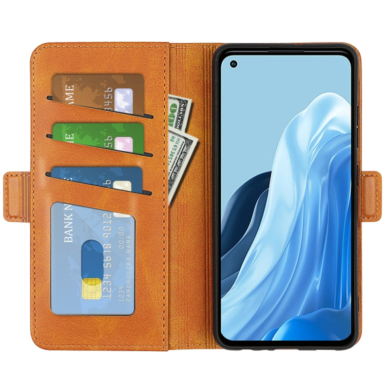 For OPPO Reno7 4G / F21 Pro 4G Dual-side Magnetic Buckle Leather Phone Case