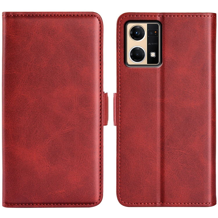 For OPPO Reno7 4G / F21 Pro 4G Dual-side Magnetic Buckle Leather Phone Case
