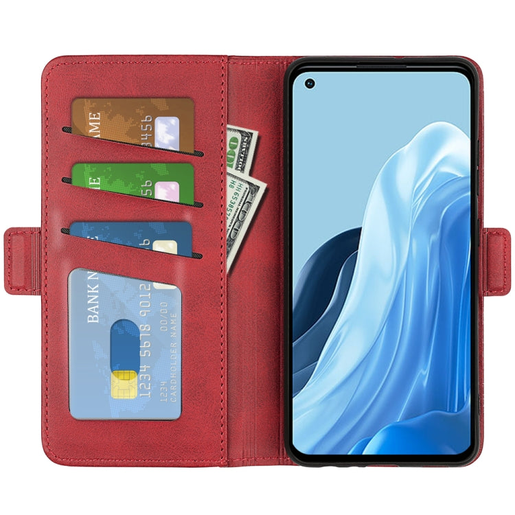 For OPPO Reno7 4G / F21 Pro 4G Dual-side Magnetic Buckle Leather Phone Case