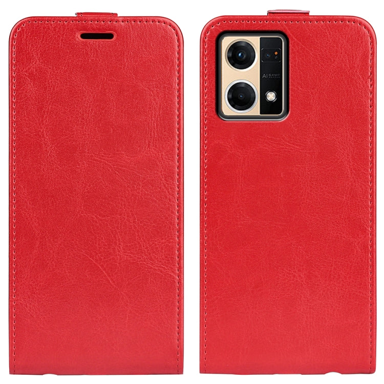 For OPPO Reno7 4G / F21 Pro 4G R64 Texture Vertical Flip Leather Phone Case