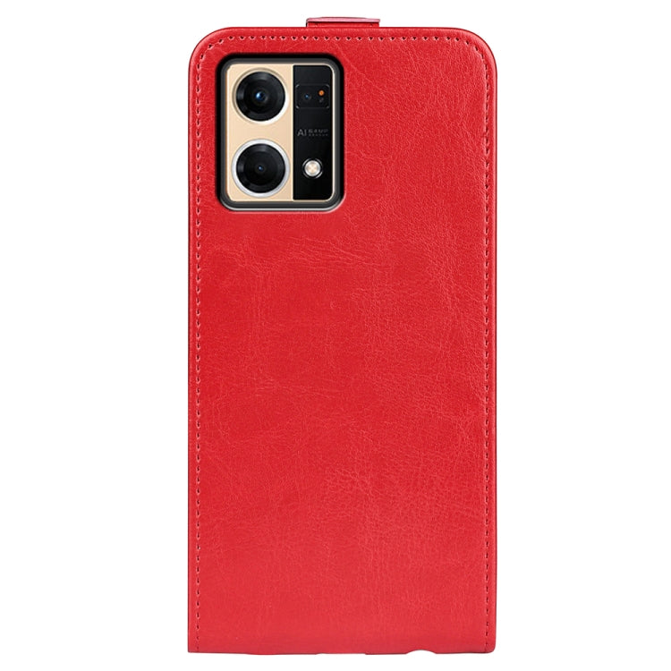 For OPPO Reno7 4G / F21 Pro 4G R64 Texture Vertical Flip Leather Phone Case