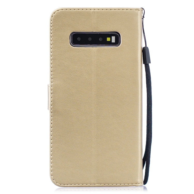 Diamond Encrusted Butterflies Love Flowers Pattern Horizontal Flip Leather Case for Galaxy S10 Plus , with Holder & Card Slots & Wallet & Lanyard