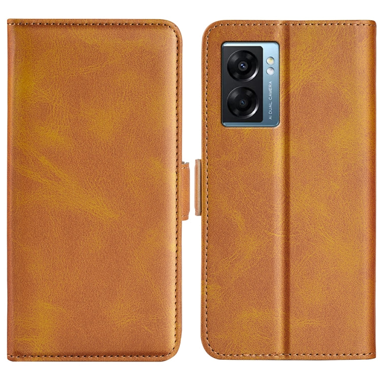 For OPPO A57 5G Dual-side Magnetic Buckle Flip Leather Phone Case