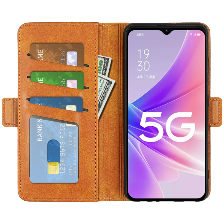 For OPPO A57 5G Dual-side Magnetic Buckle Flip Leather Phone Case