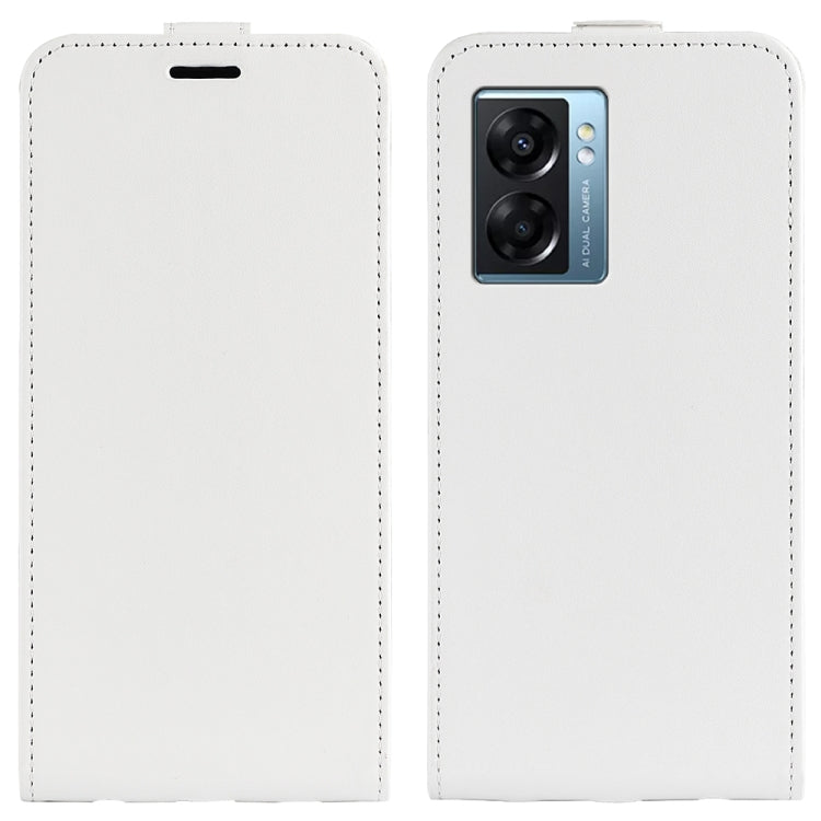For OPPO A57 5G R64 Texture Vertical Flip Leather Phone Case