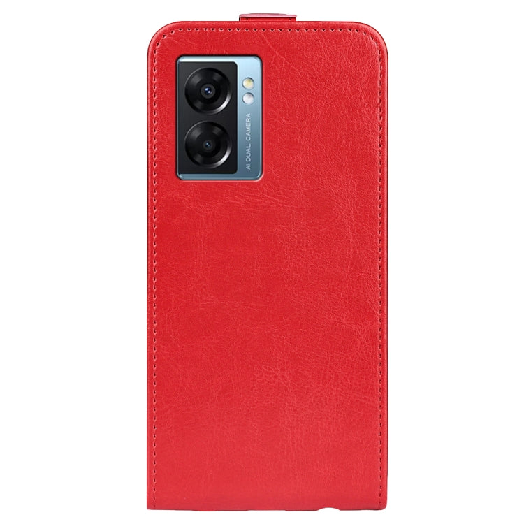 For OPPO A57 5G R64 Texture Vertical Flip Leather Phone Case