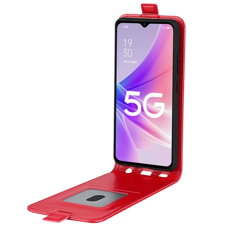 For OPPO A57 5G R64 Texture Vertical Flip Leather Phone Case
