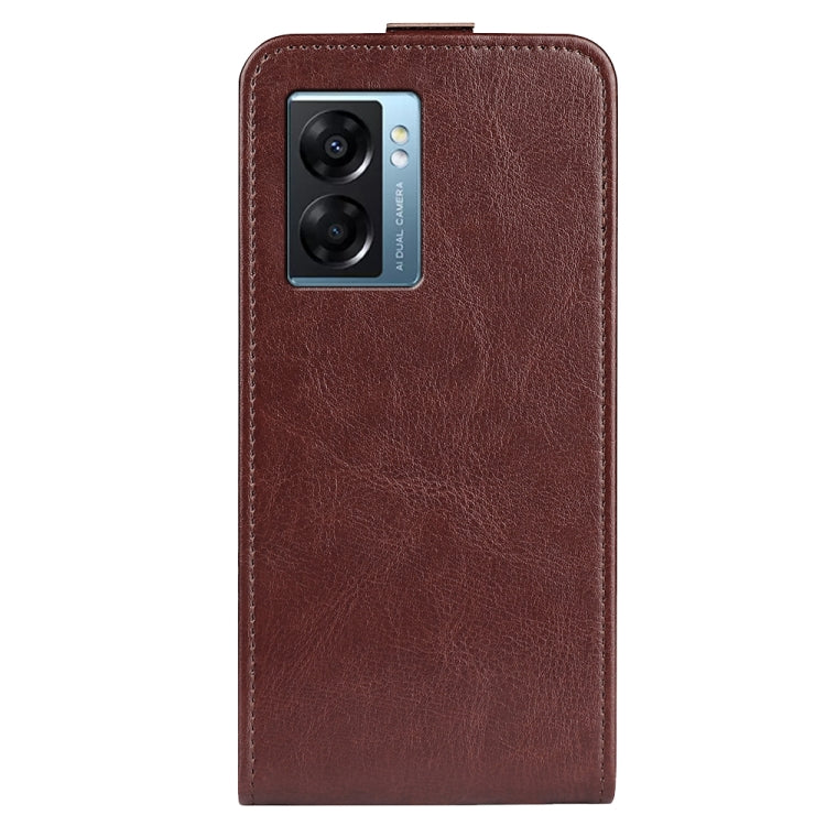 For OPPO A57 5G R64 Texture Vertical Flip Leather Phone Case