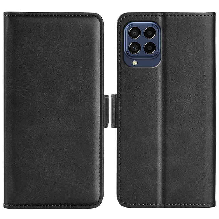 For Samsung Galaxy M33 5G Dual-side Magnetic Buckle Flip Leather Phone Case