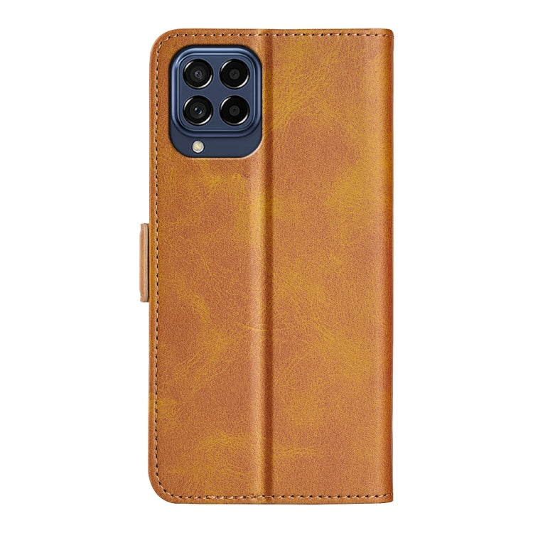 For Samsung Galaxy M33 5G Dual-side Magnetic Buckle Flip Leather Phone Case