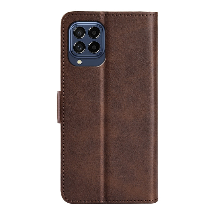For Samsung Galaxy M33 5G Dual-side Magnetic Buckle Flip Leather Phone Case