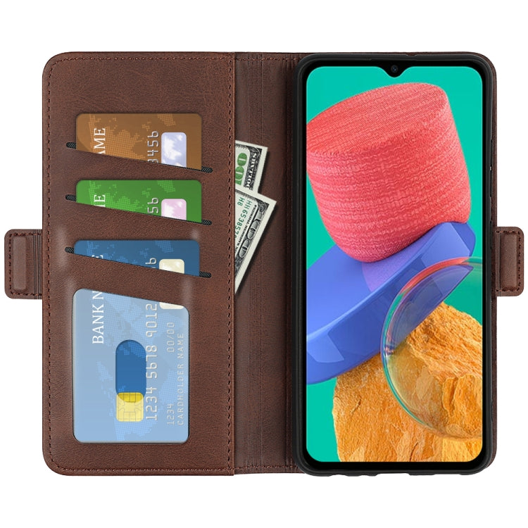 For Samsung Galaxy M33 5G Dual-side Magnetic Buckle Flip Leather Phone Case