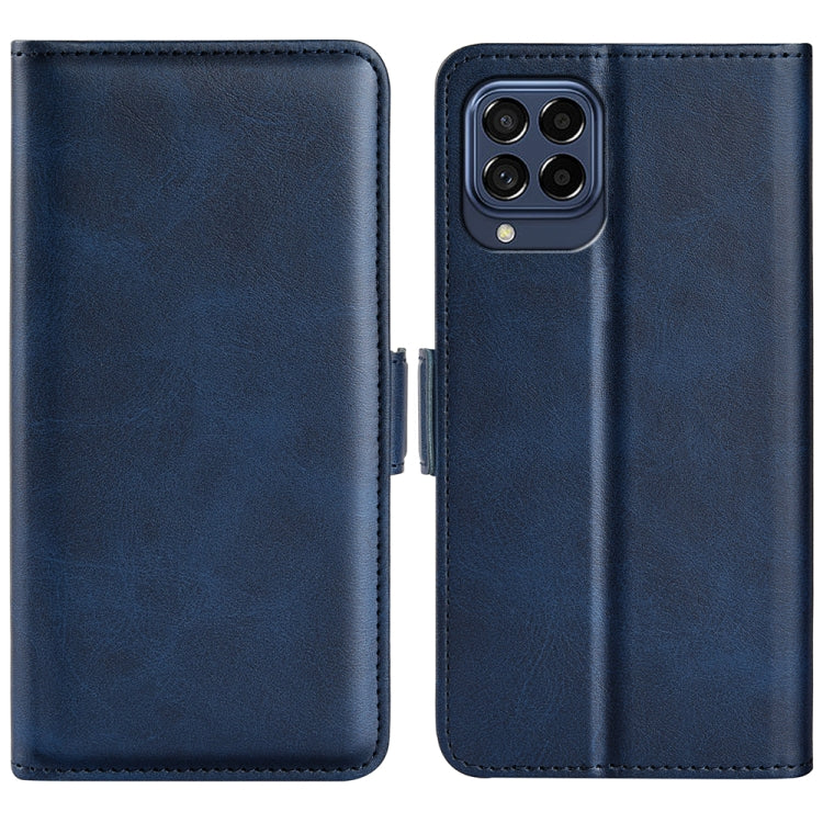 For Samsung Galaxy M33 5G Dual-side Magnetic Buckle Flip Leather Phone Case