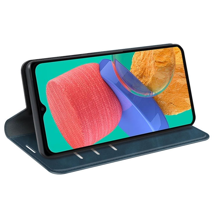 For Samsung Galaxy M33 Retro-skin Magnetic Suction Leather Phone Case
