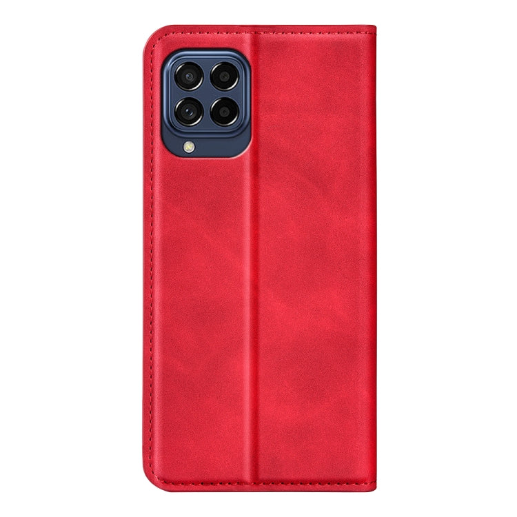 For Samsung Galaxy M33 Retro-skin Magnetic Suction Leather Phone Case