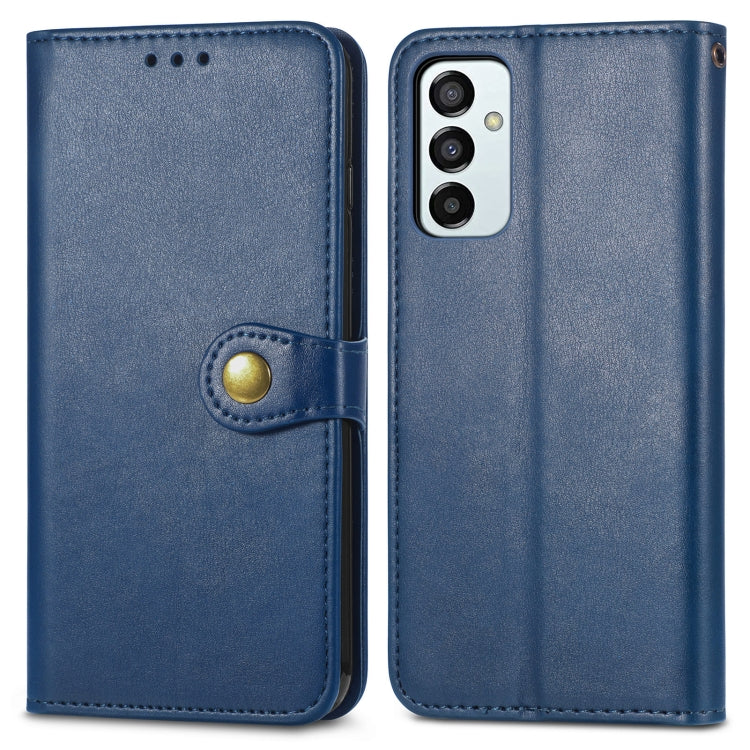 For Samsung Galaxy M23 Solid Color Leather Buckle Phone Case