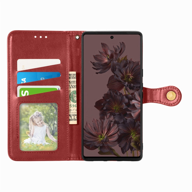 For Google Pixel 7 Pro 5G Retro Solid Color Buckle Leather Phone Case