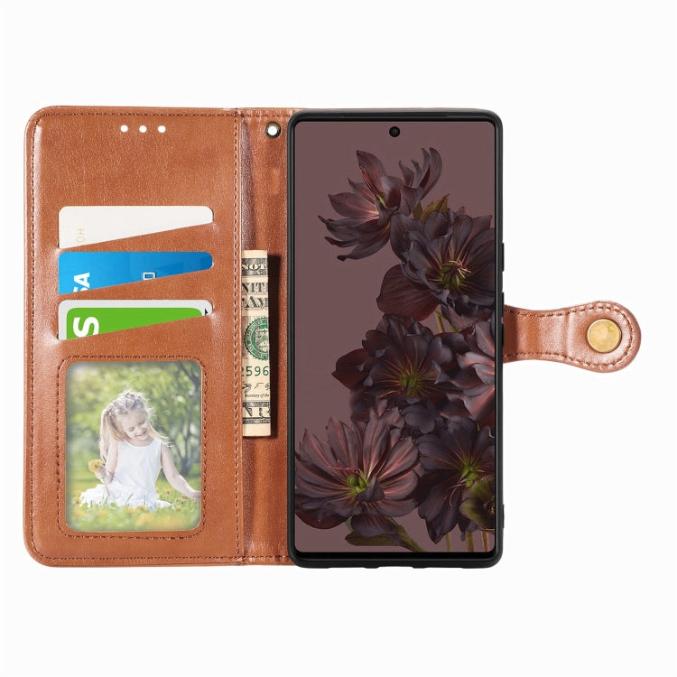 For Google Pixel 7 Pro 5G Retro Solid Color Buckle Leather Phone Case