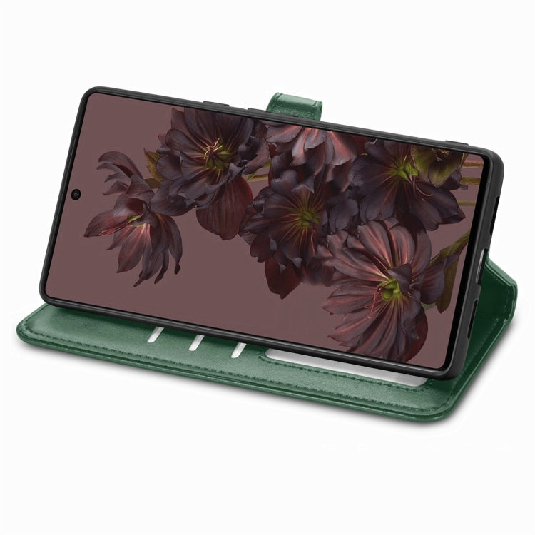 For Google Pixel 7 Pro 5G Retro Solid Color Buckle Leather Phone Case