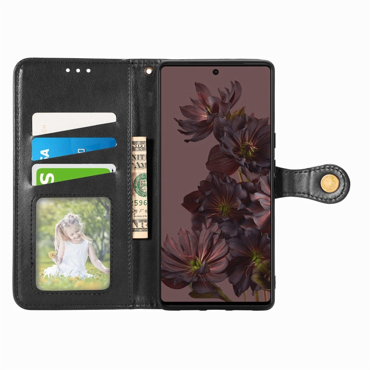 For Google Pixel 7 5G Retro Solid Color Buckle Leather Phone Case