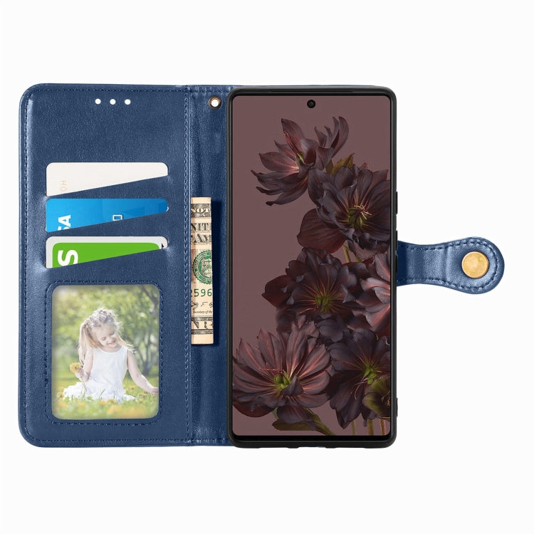 For Google Pixel 7 5G Retro Solid Color Buckle Leather Phone Case