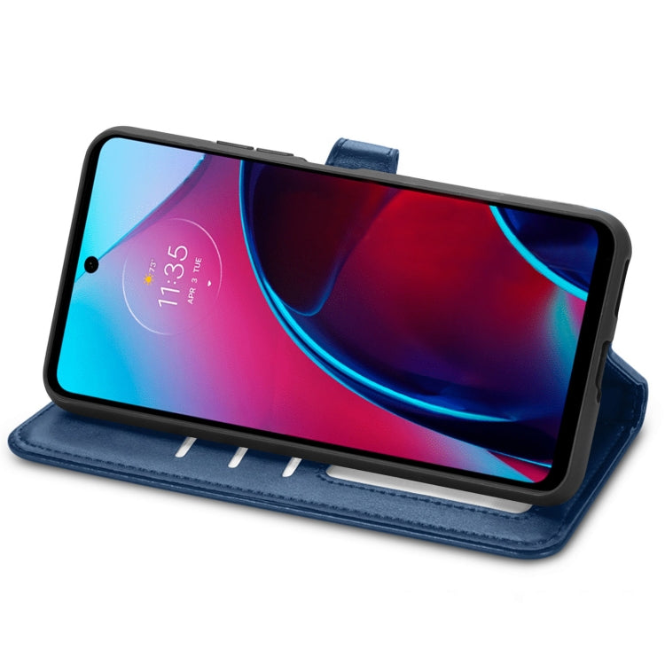 For Motorola Moto G Stylus 2022 5G Retro Solid Color Buckle Leather Phone Case