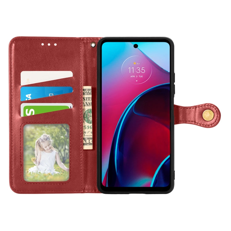 For Motorola Moto G Stylus 2022 5G Retro Solid Color Buckle Leather Phone Case