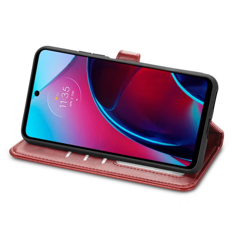 For Motorola Moto G Stylus 2022 5G Retro Solid Color Buckle Leather Phone Case