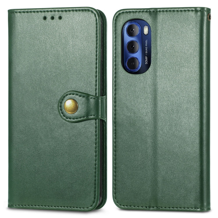 For Motorola Moto G Stylus 2022 5G Retro Solid Color Buckle Leather Phone Case