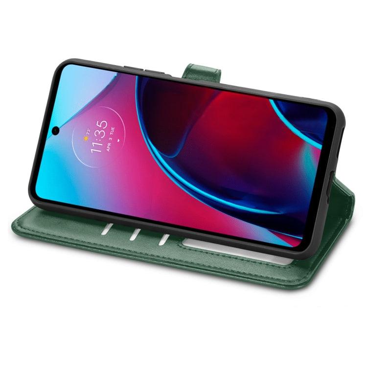 For Motorola Moto G Stylus 2022 5G Retro Solid Color Buckle Leather Phone Case