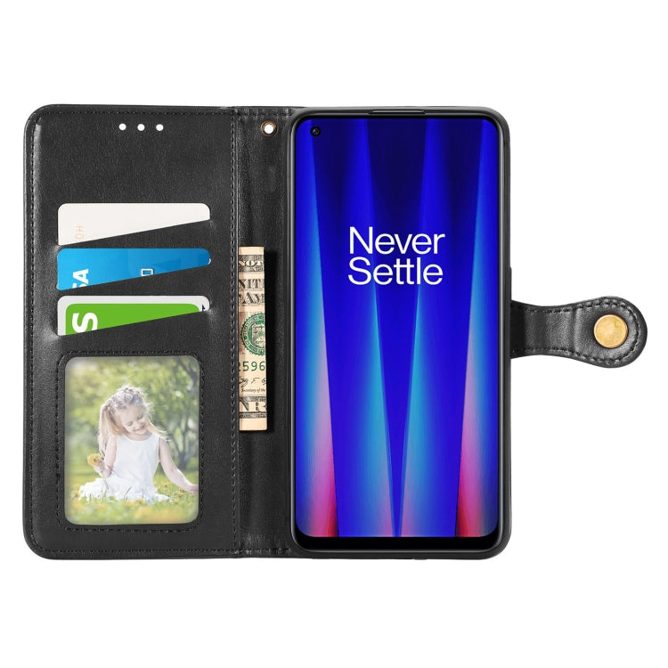 For OnePlus Nord CE 2 5G Retro Solid Color Buckle Leather Phone Case