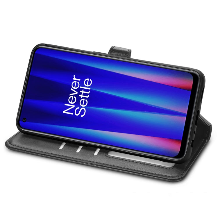 For OnePlus Nord CE 2 5G Retro Solid Color Buckle Leather Phone Case