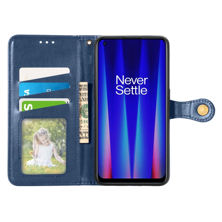 For OnePlus Nord CE 2 5G Retro Solid Color Buckle Leather Phone Case