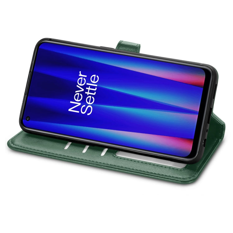 For OnePlus Nord CE 2 5G Retro Solid Color Buckle Leather Phone Case