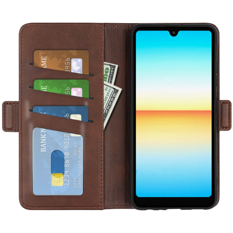 For Sony Xperia Ace III Dual-side Magnetic Buckle Leather Phone Case