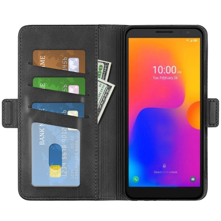 For Alcatel 1B 2022 Dual-side Magnetic Buckle Horizontal Flip Leather Phone Case