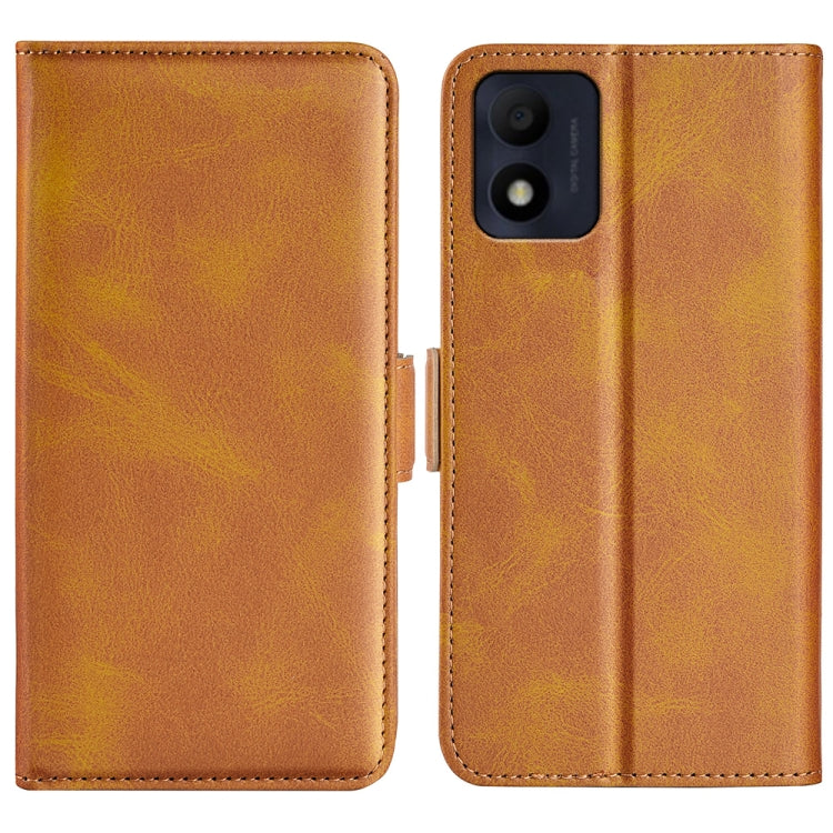 For Alcatel 1B 2022 Dual-side Magnetic Buckle Horizontal Flip Leather Phone Case