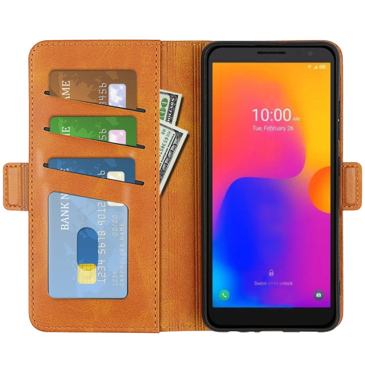 For Alcatel 1B 2022 Dual-side Magnetic Buckle Horizontal Flip Leather Phone Case