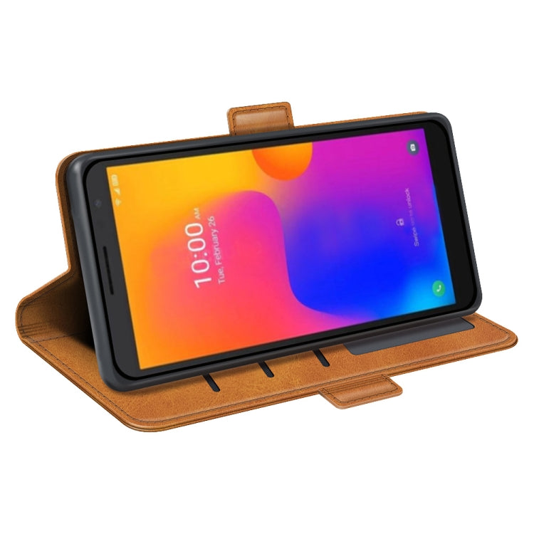 For Alcatel 1B 2022 Dual-side Magnetic Buckle Horizontal Flip Leather Phone Case