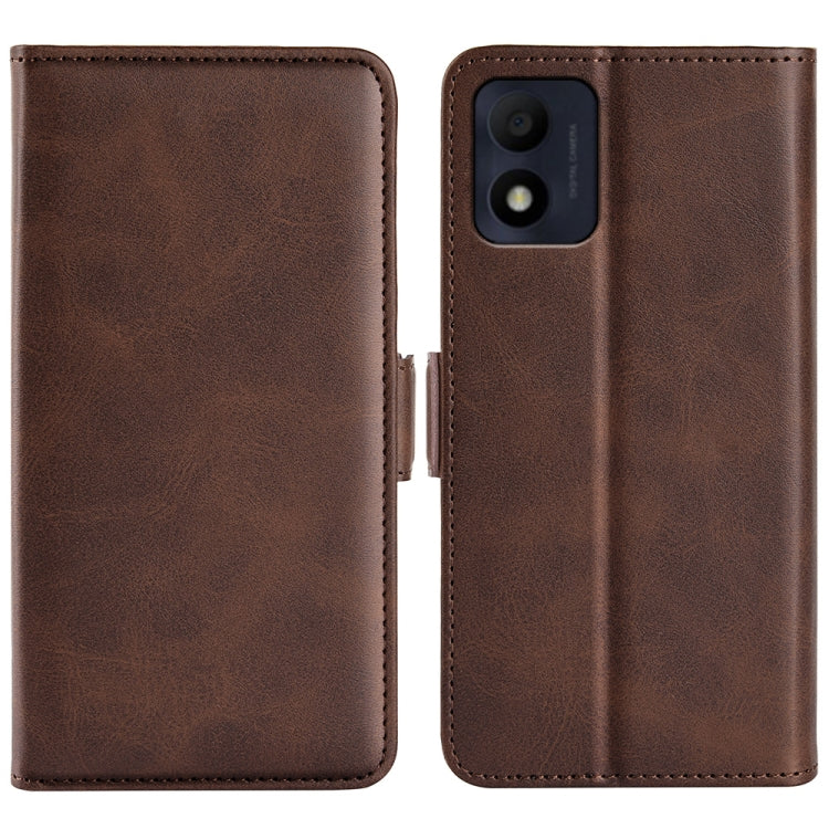 For Alcatel 1B 2022 Dual-side Magnetic Buckle Horizontal Flip Leather Phone Case