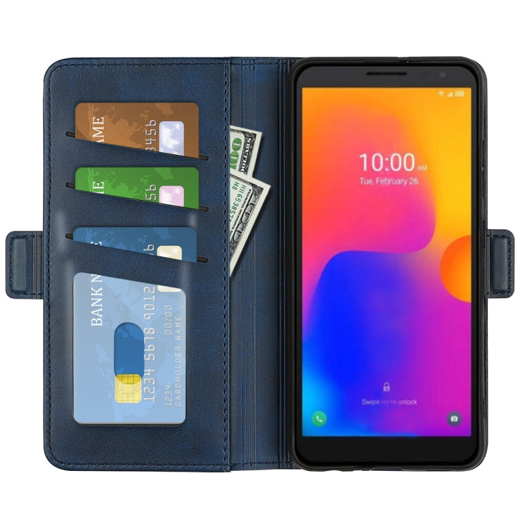 For Alcatel 1B 2022 Dual-side Magnetic Buckle Horizontal Flip Leather Phone Case